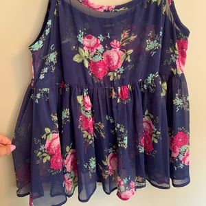 Mesh Floral Women’s Top